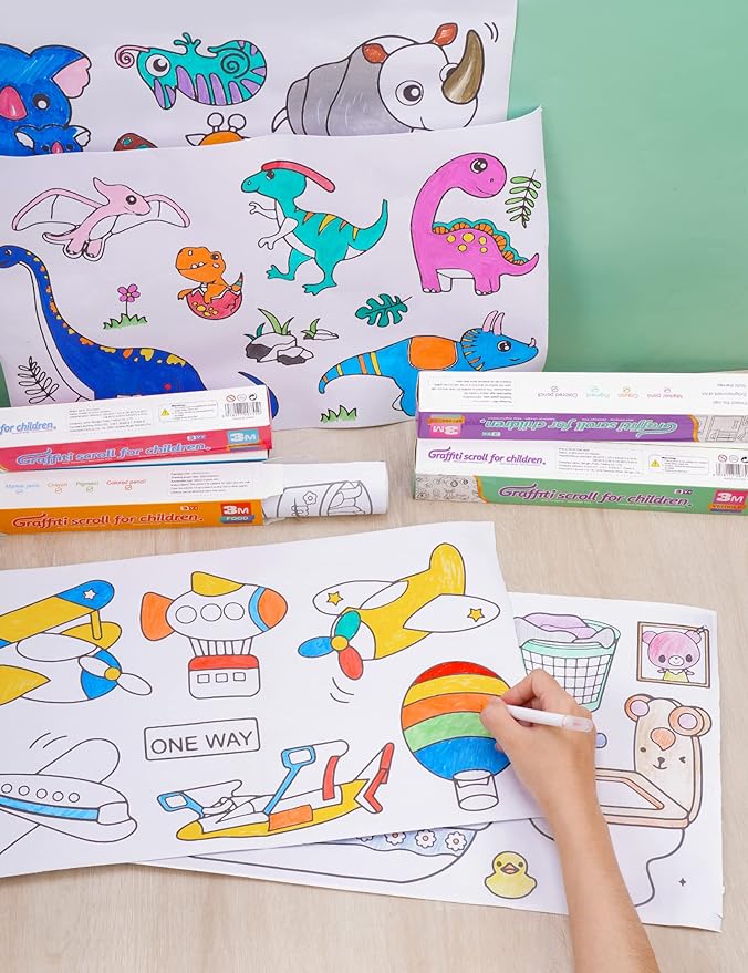 Rollo De Dibujo Para Niños Adhesivo 3M