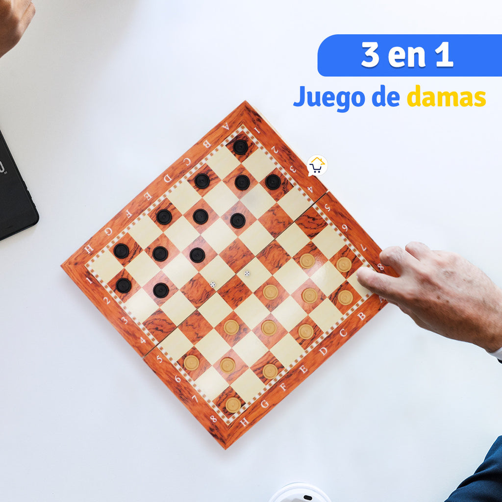 Ajedrez Juego De Mesa 3 En 1 J006