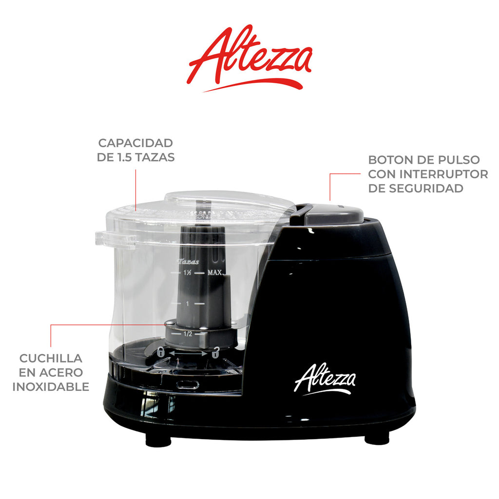 Procesador De Alimentos Altezza Negro 10