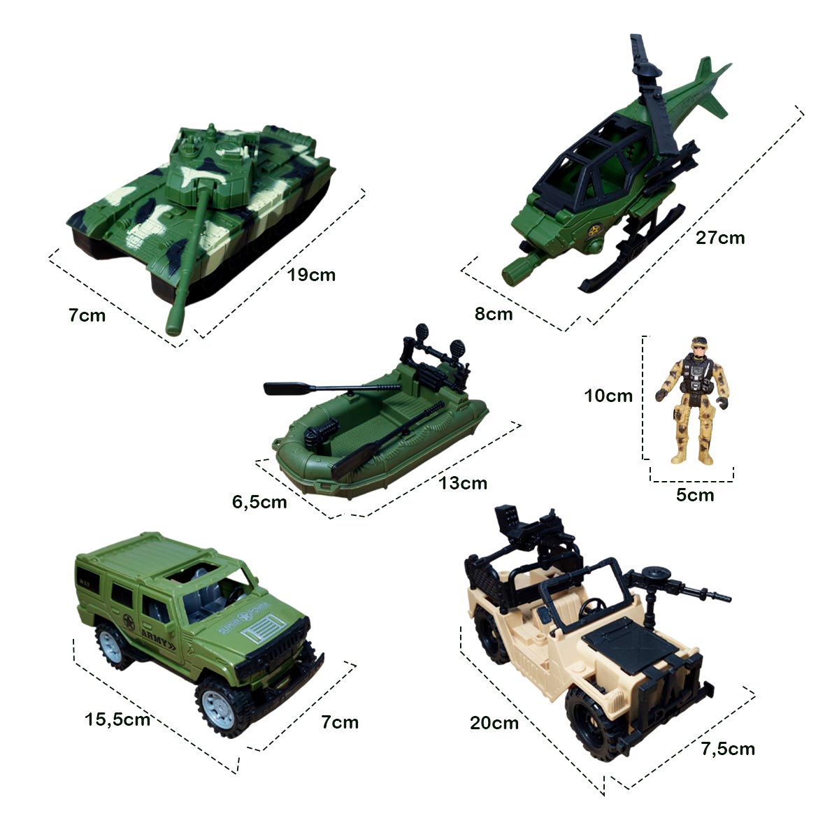 Set Militar x 6 Piezas HW-M223-1