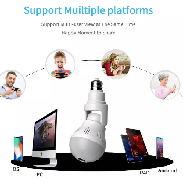 CAMARA BOMBILLO ESPIA AJUSTABLE