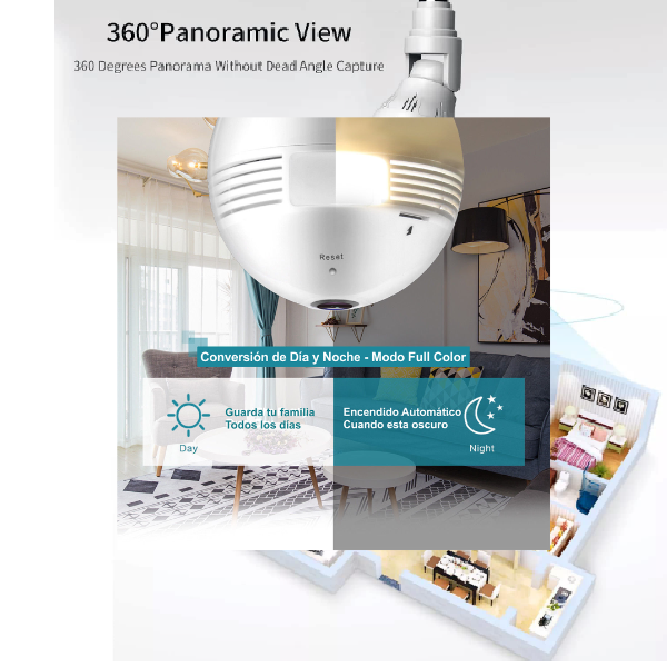 CAMARA BOMBILLO ESPIA AJUSTABLE