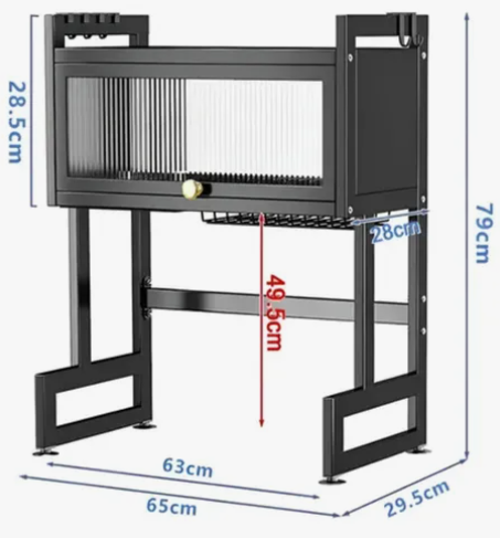 Escurridor Platos con Gabinete 65cm