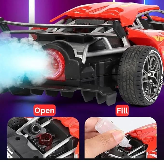 Carro A Control Remoto y Efecto Humo