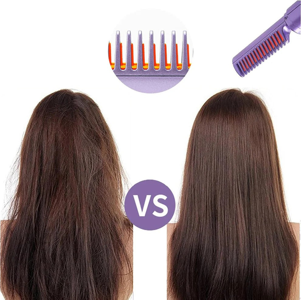 Plancha de Cabello Recargable USB 2 en 1