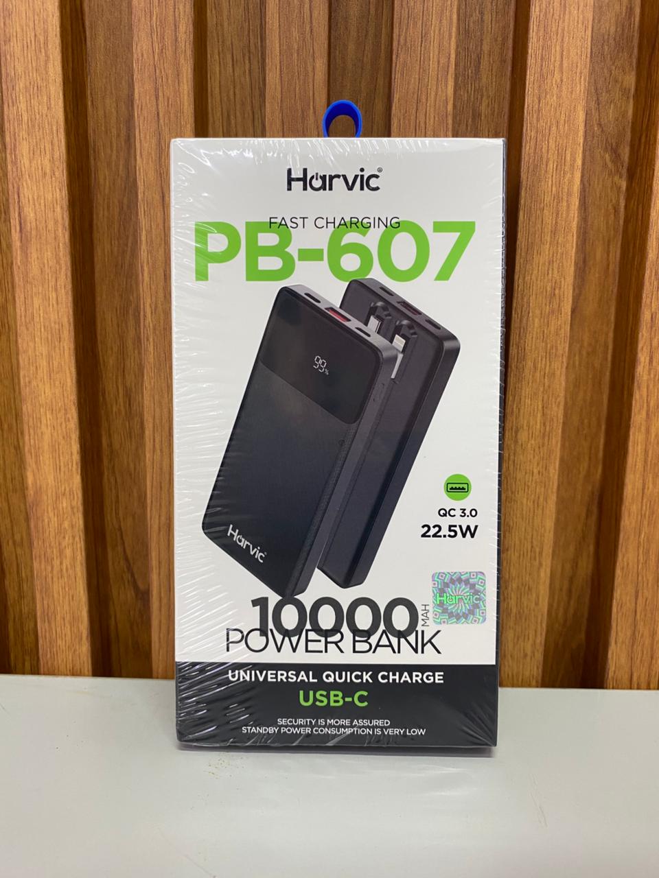 Power Bank Harvic 10.000 mAh con Cables