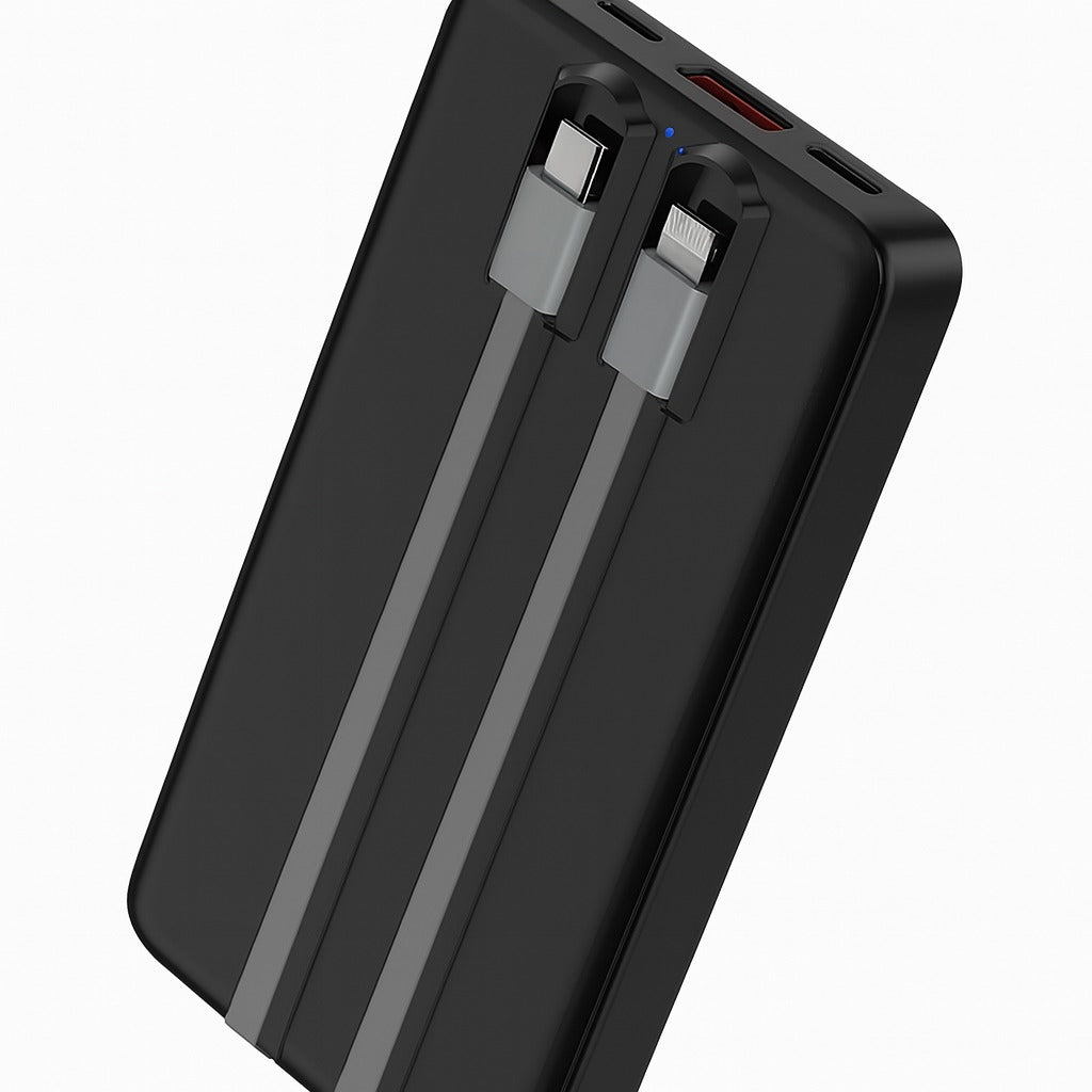 Power Bank Harvic 10.000 mAh con Cables