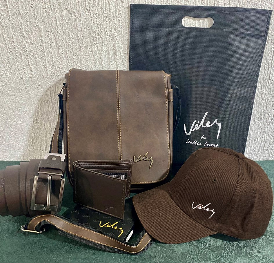 Kit Gorra Carriel 27 cm Correa Billetera