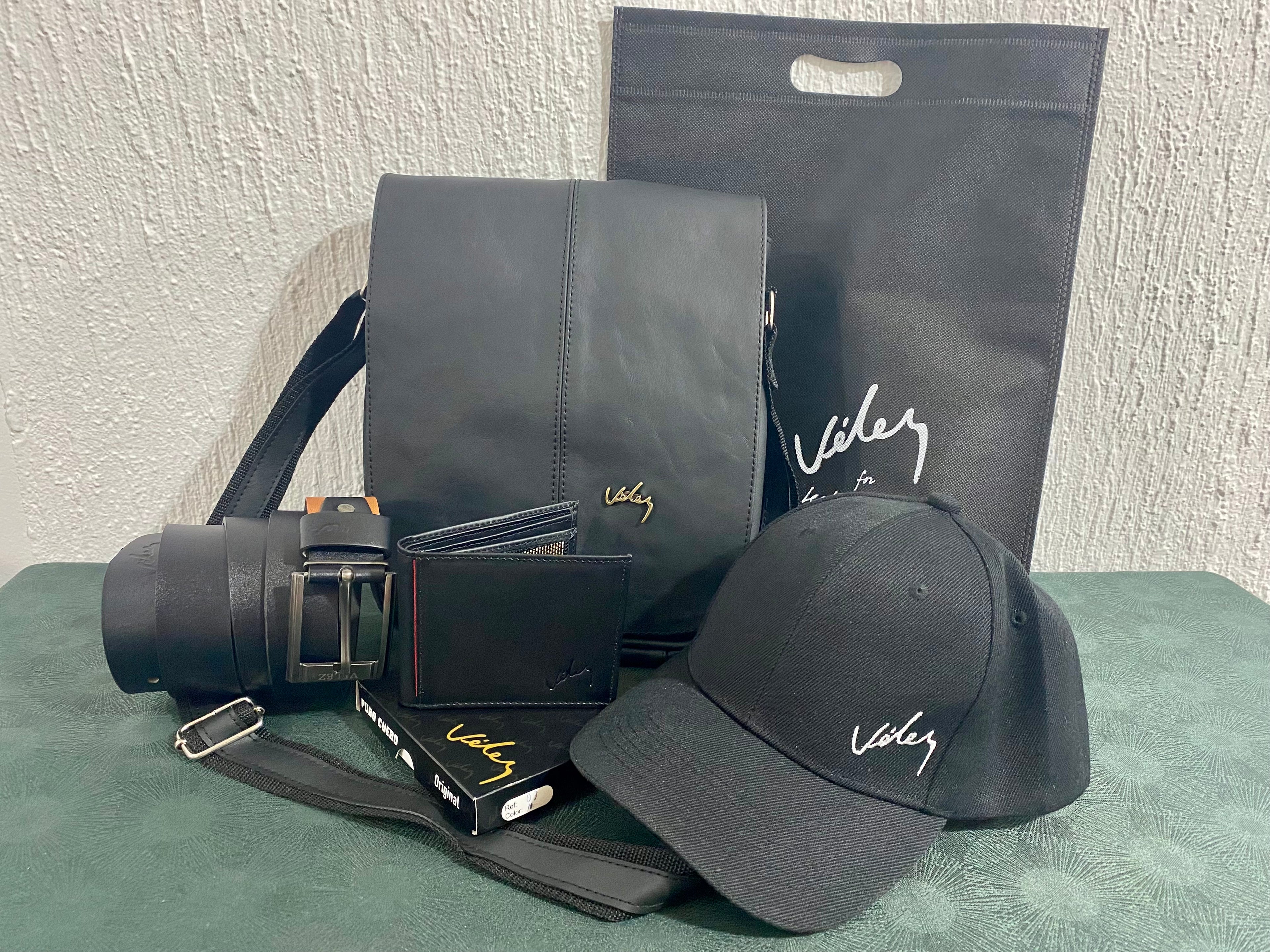 Kit Gorra Carriel 27 cm Correa Billetera