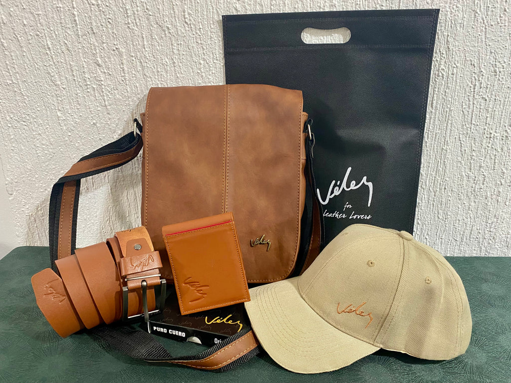 Kit Gorra Carriel 27 cm Correa Billetera