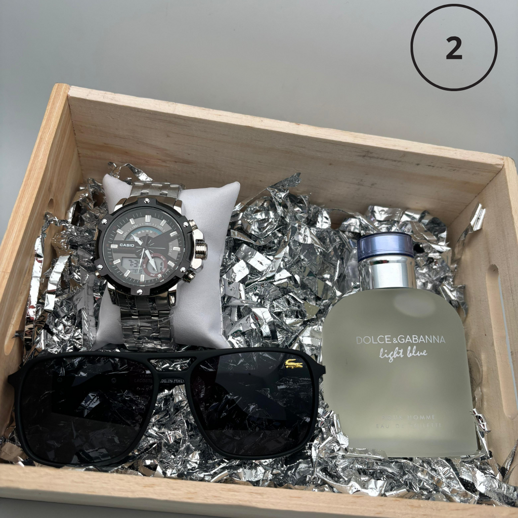 Combo Casio+Perfume+Gafas