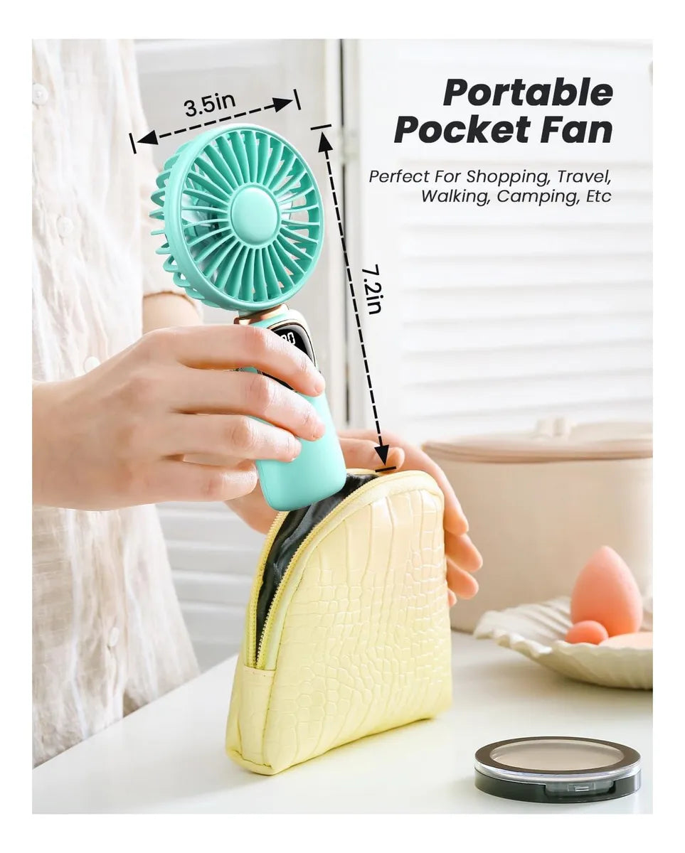 MINI VENTILADOR PORTATIL CON PANTALLA